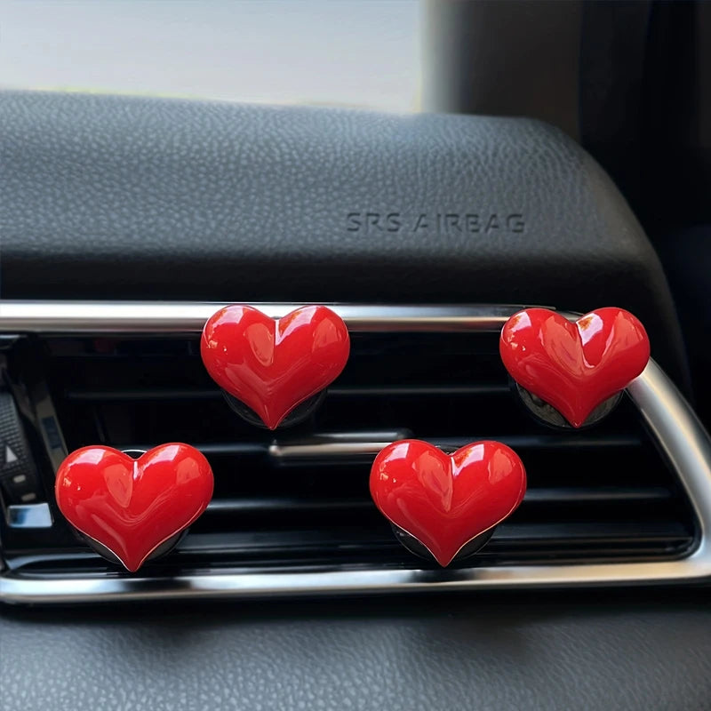 Red Heart Car Air Outlet Decorative Clip | Car Perfume and Air Freshener alternate view