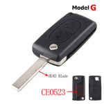 2 / 3 / 4 Buttons Remote Key Case Fit for Peugeot 207 307 308 407 607 807 Citroen C2 C3 detail view