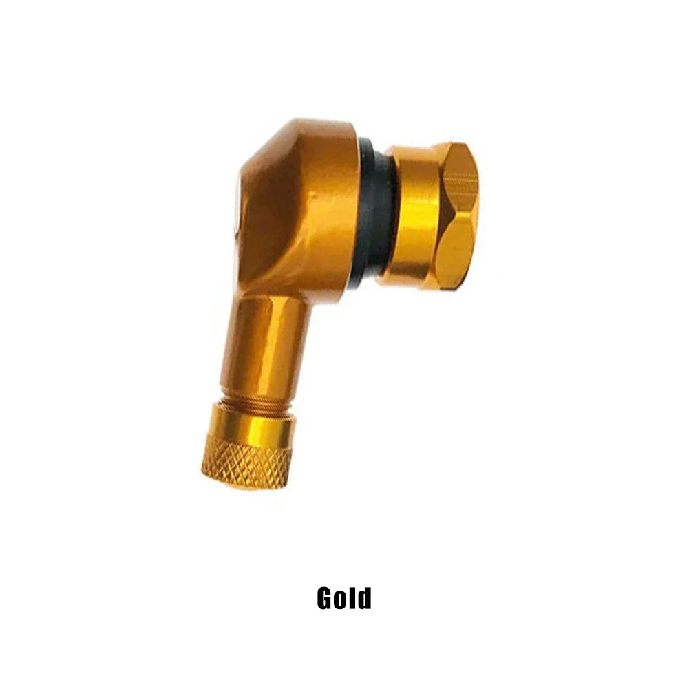 Motorcycle Tire Valve Stems | 90 Degree CNC Aluminum Alloy Rim Valve detail view