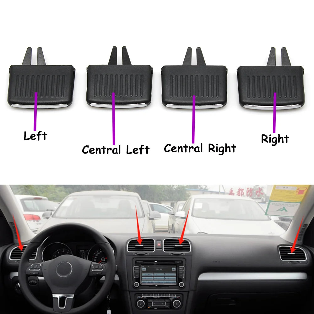 Golf 6 Sagitar Jetta Car Front Rear Air Conditioner AC Vent Grille Slider Outlet Tab Clip Repair Kit For Volkswagen  5KD819703