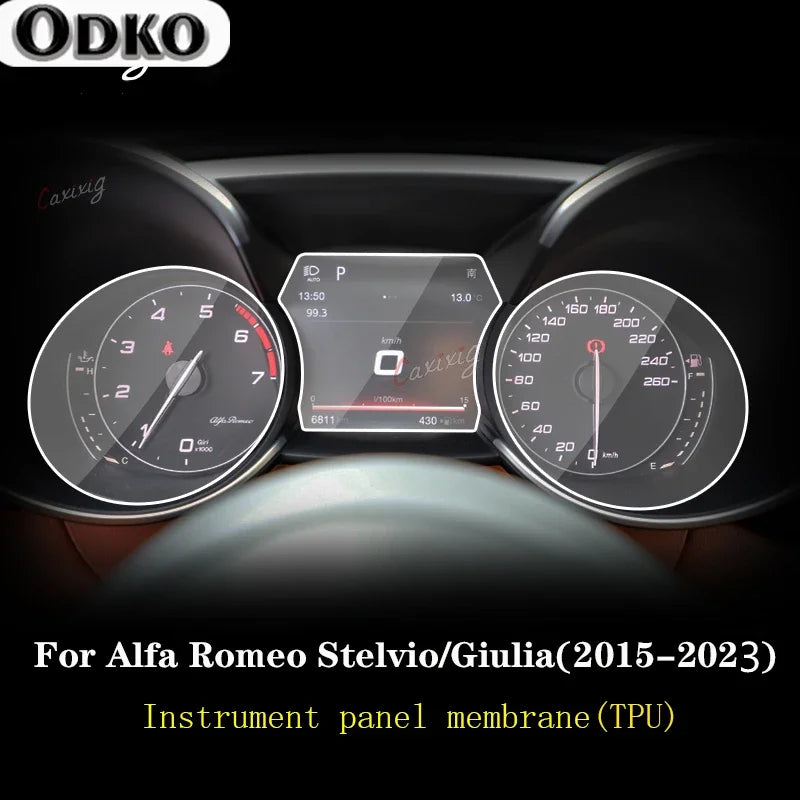 For Alfa Romeo Stelvio Giulia 2015+ Car Interior Instrument Panel Dashboard Membrane alternate view