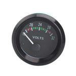 Dragon Gauge 2" 52mm 12V Car Volt Meter | Black Bezel Voltage Gauge
