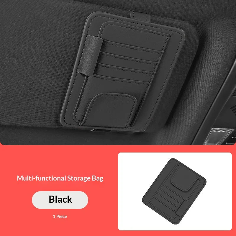 Car Sun Visor Organizer Storage Bag | Sunglasses Card Ticket Clip