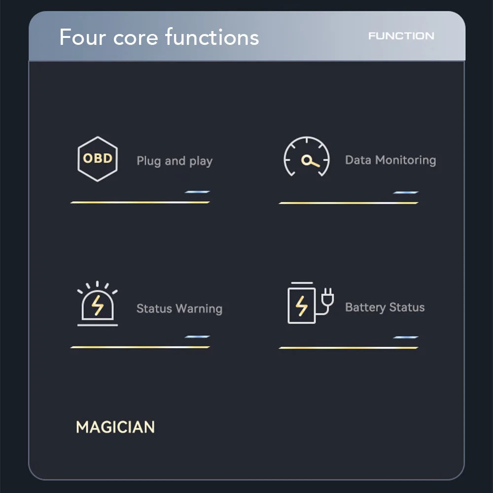 Profession Magician OBD2 F835 Head Up Display | Car Digital Boost Gauge Voltage Speed close-up view