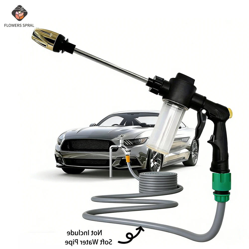 High-Pressure Car Washing Water Gun | RV External Cleaning Foam Kettle Garden Hose Nozzle
