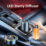 LED Starry Sky Car Diffuser 50ml Aroma Car Flavoring Cologne Air Freshener for Cars Ocean Fragrance Car Scent Air Perfume in Car