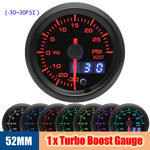 52MM 7-in-1 Car Gauge Set | LED Dual Display with Sensors for 12V Gasoline Vehicles lifestyle view