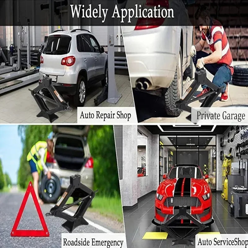 Multi Capacity Car Jack 08T 1T 2T Portable Scissor Jack Hand Cranked Labor Saving F additional angle