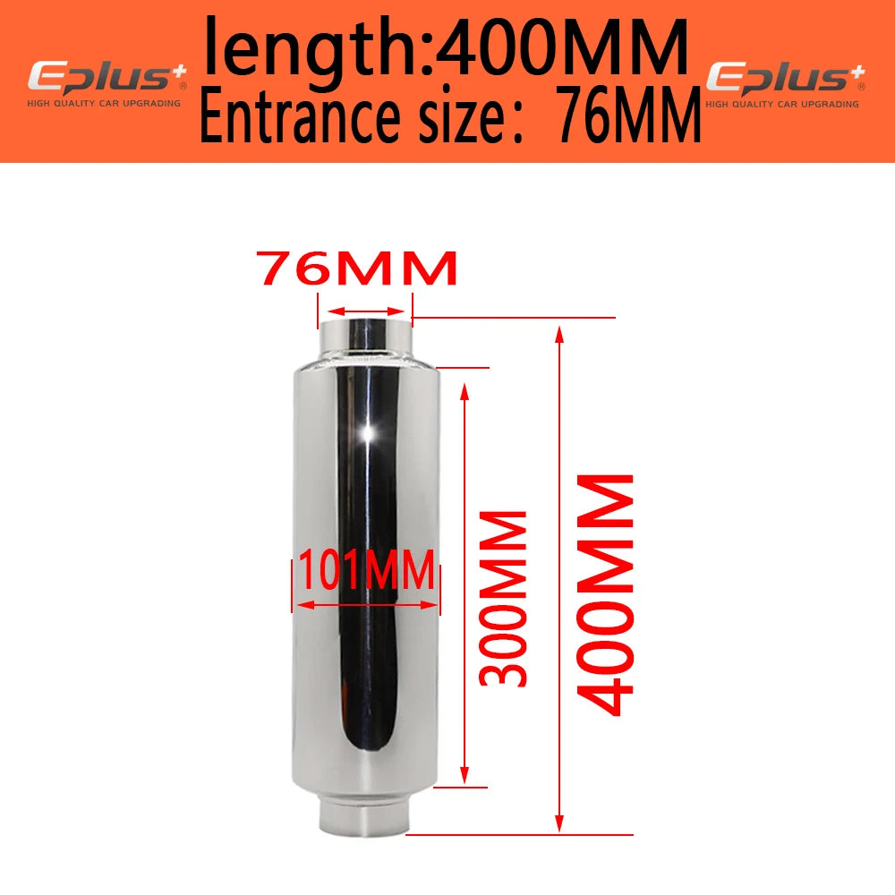 EPLUS Car Exhaust Middle Pipe Universal Stainless Steel | High Quality Muffler Replace close-up view