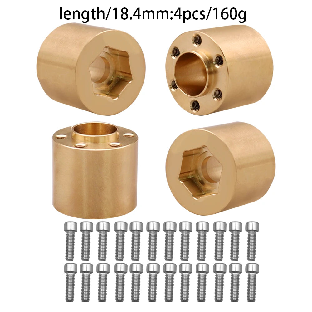 Brass Weights 12mm Wheel Hex Hub Widen Adapter for 1/10 RC Crawler 1.9 2.2Inch Wheels alternate view