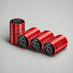 4Pcs Peugeot Logo Car Tyre Valve Caps | Aluminum Alloy Wheel Accessories for Peugeot M close-up view