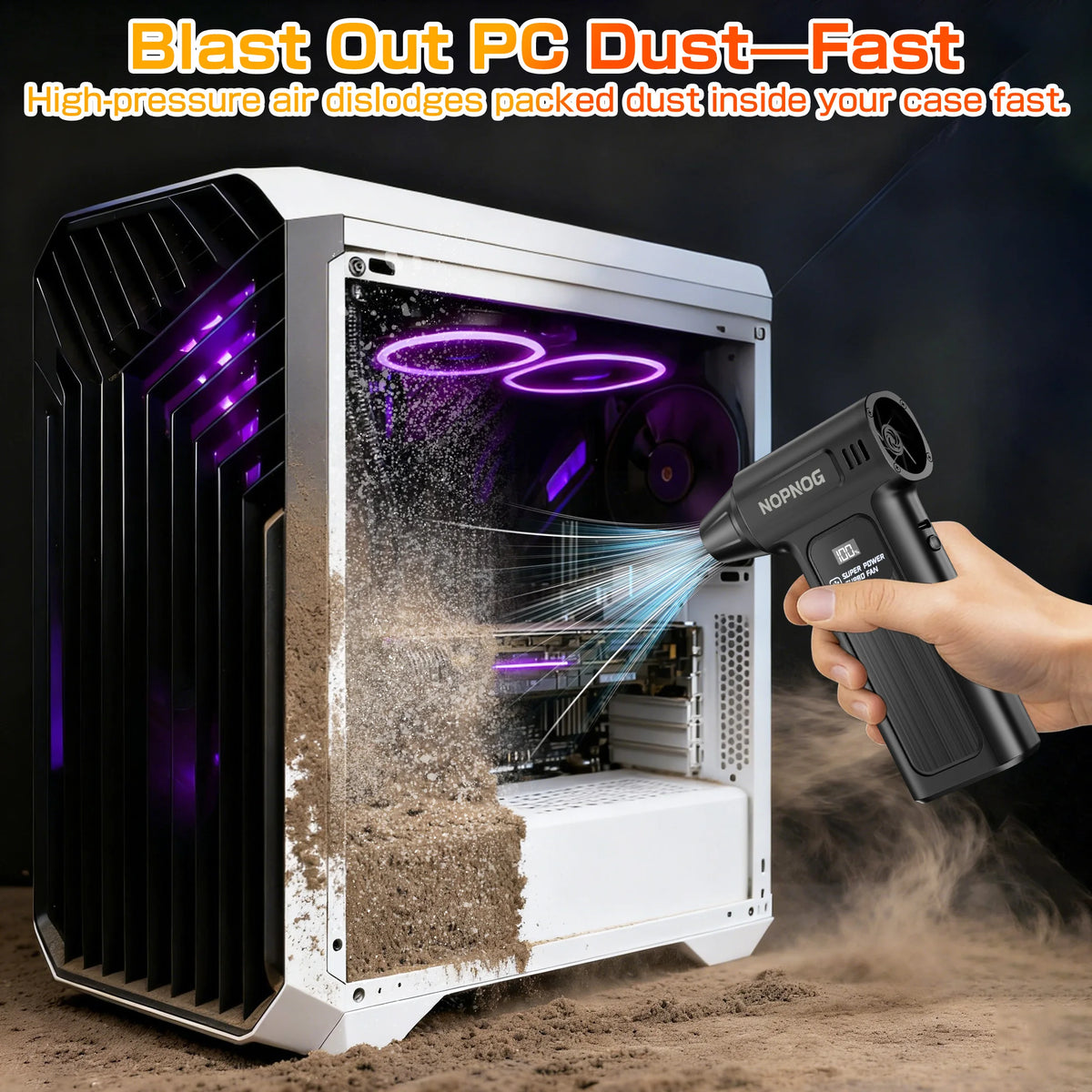 Turbo Fan Blower Car Cleaning Blowing Tools Auto Violent Jet Fan Summer Hair Dryer Family Electric Air Duster Auto Dust Collector Outdoors Portable Multipurpose Fan
