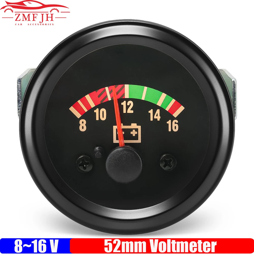 2" 52mm DC8-16V 18-32V Auto Car Voltmeter Generator Voltage Guage Meter For Genset Spare Parts 12V/24V Optional Pointer Voltage