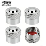 4PCS Tire Valve Stem Caps with O Rubber Ring | Universal Corrosion Resistant Stem Covers detail view