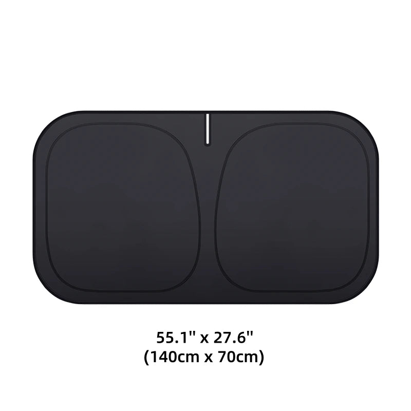 Foldable Car Windshield Sun Shade | UV Protection Interior Window Cover detail view