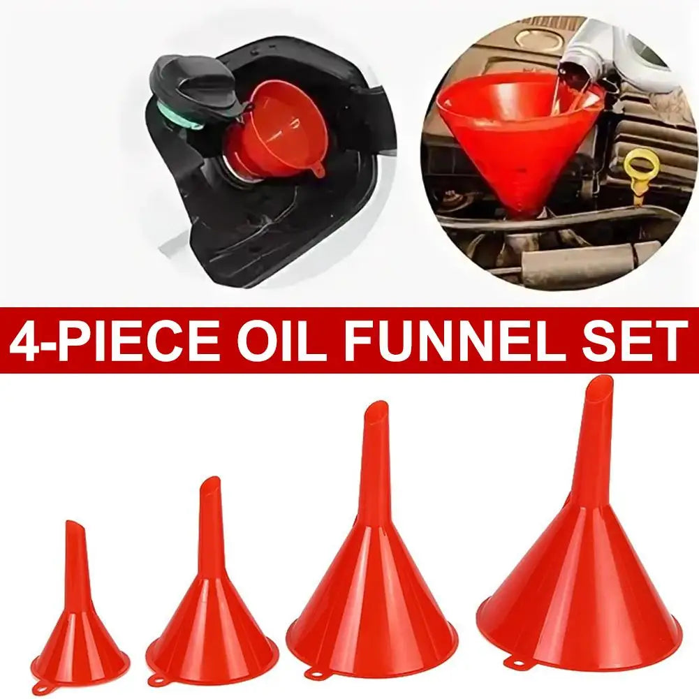 4 Sizes Car Plastic Funnels Refueling Liquid Funnels Tools Oil Filling Equipment Car lifestyle view