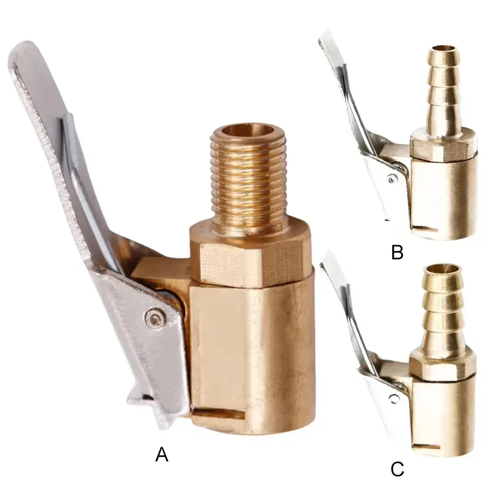 Portable Inflatable Pump Air Chuck | Clip-on Tire Valve Connector Adapter detail view