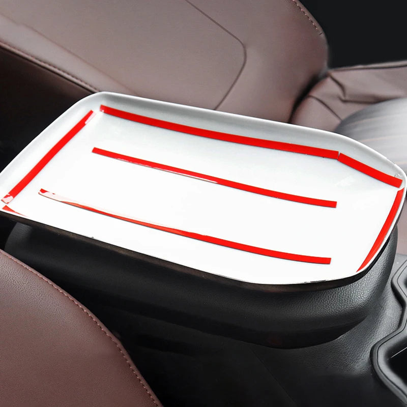 Carbon Fiber Car Central Console Armrest Box Cover Trim For Toyota RAV4 XA50 2019 2020 2021 2022 2023 2024 Hybrid Accessories