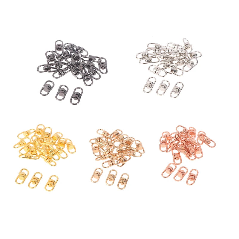 20pcs/lot Metal Rotate Buckle Key Rings Swivel Dog Buckle Holder Connectors Keyfob DI alternate view
