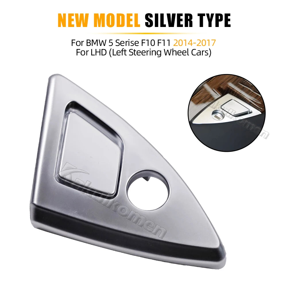LHD Car Inner Central Armrest Glove Box Switch Catch Button For BMW 5 Series F10 F11 F close-up view