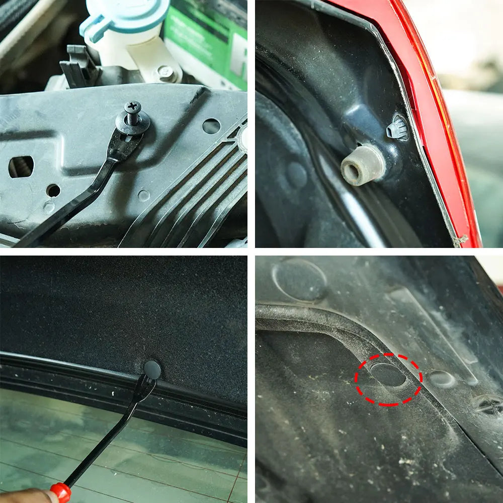 YUEYANG 200pcs car hybrid fasteners door trim bumper rivet holder engine hood mudgu additional angle