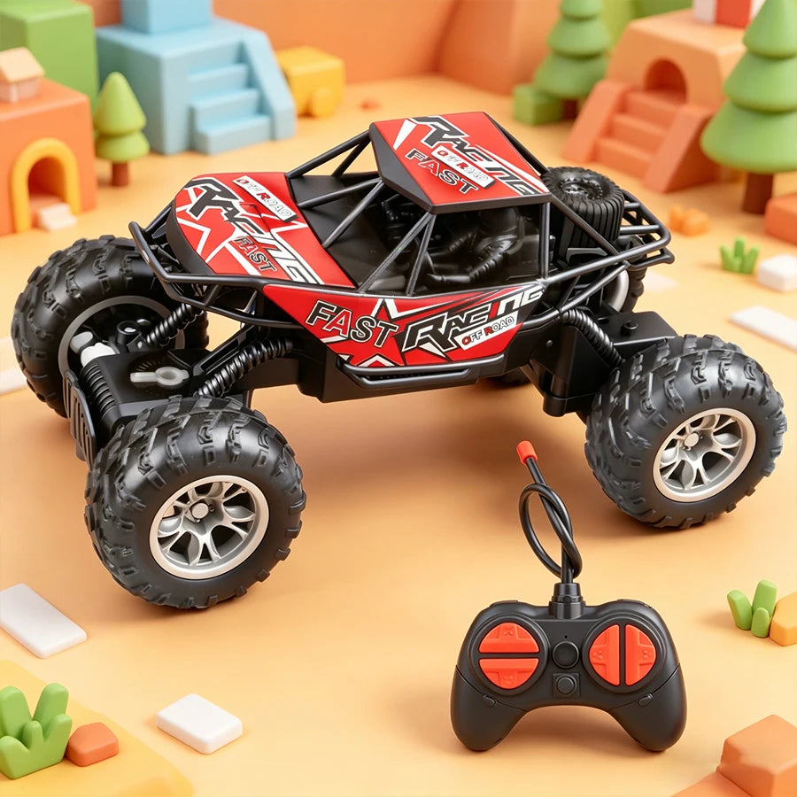 4-Way Remote Control Car with Lights, Anti-Slip Rubber Tires, Outdoor Off-Road Climbi lifestyle view