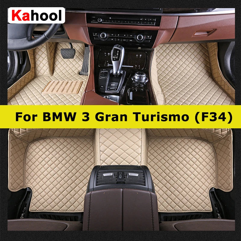 KAHOOL Custom Car Floor Mats For BMW 3GT Gran Turismo F34 2012-2023 Auto Carpets Foot Coche Accessorie