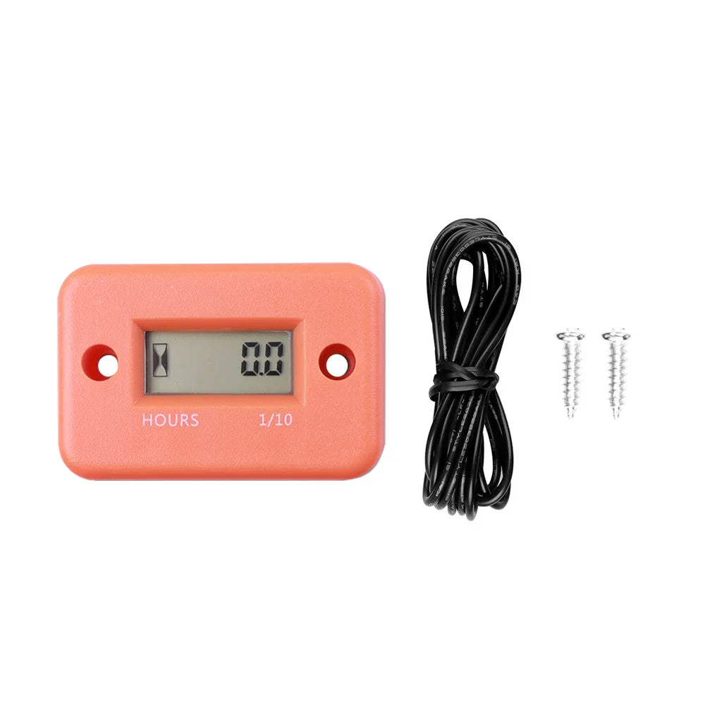 Kebidumei Motorcycle Digital Hour Meter | Inductive Tachometer for Gas Engines lifestyle view