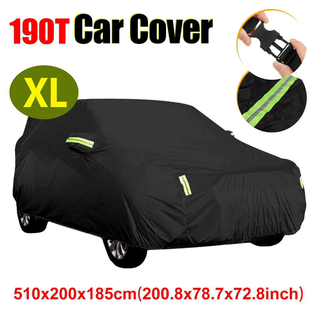 190T Full Car Cover for SUV | Universal Rain Snow All Weather Protection lifestyle view