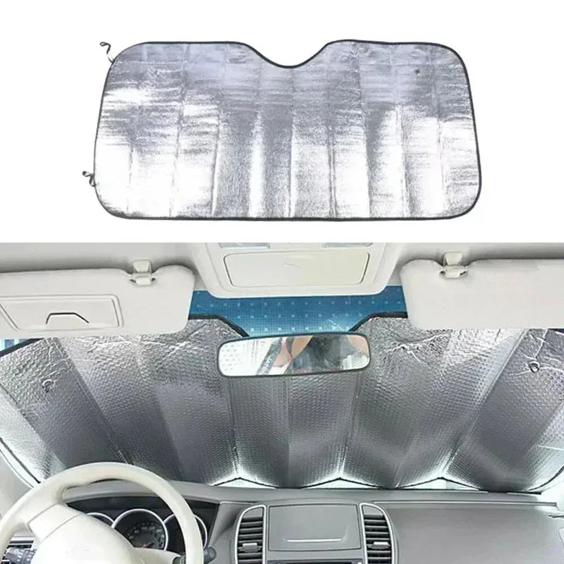 Car Front and Rear Sun Visors Car Windshield Summer Sun Protection Heat Insulation Wi alternate view