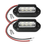 2PCS 6 LED Car License Number Plate Light For SUV Truck Trailer Van Tag Step Lamp White Bulbs Car Pr