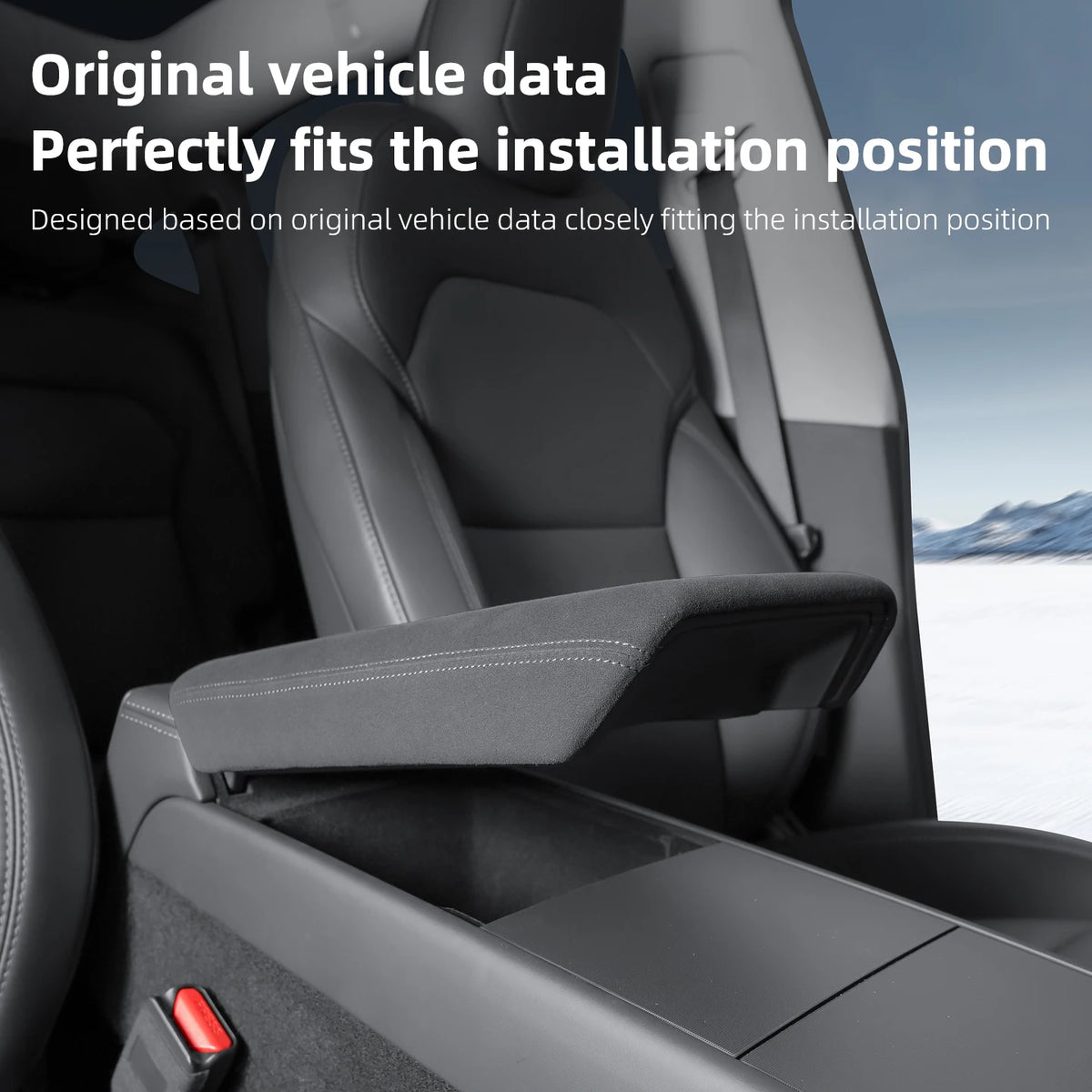 Car Center Console Armrest Pad For Tesla Model YL 2026 6 Seats Auto Central Armrest Box Cover Anti-Scratch Accessories