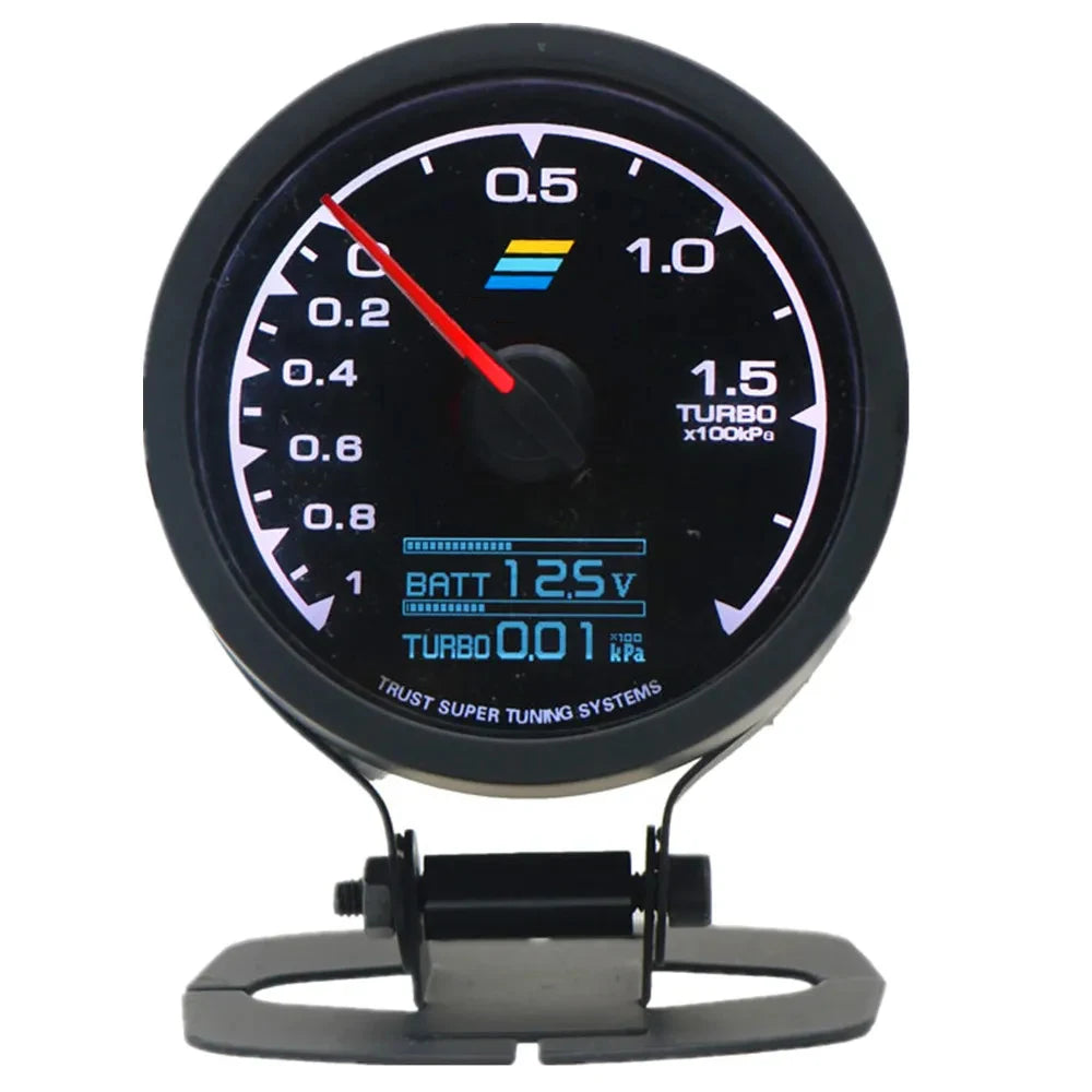 62mm GReddi LCD Digital Display Car Gauge | Oil Pressure, Temperature, Voltmeter & Boost Monitor