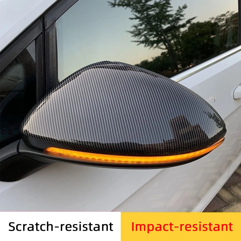 For Volkswagen VW Golf 7 MK7 7.5 GTI R GTE GTD 2013-2020 Rearview Mirror Cover Side Mirror Caps carbon fiber Car Accessories