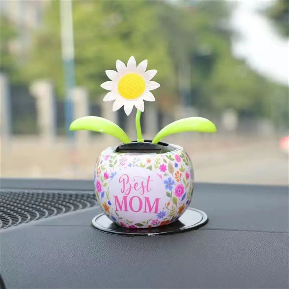 Car Decoration Swinging  Solar Power  Car Gadgets Car Dashboard Ornaments Flower Swinging Solar Powered Dancing Flower