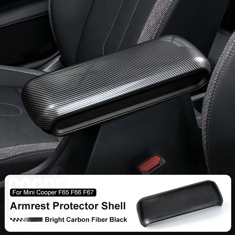 Car Center Console Stowing Tidying Armrest Box Panel Trim Cover For MINI COOPER S F additional angle