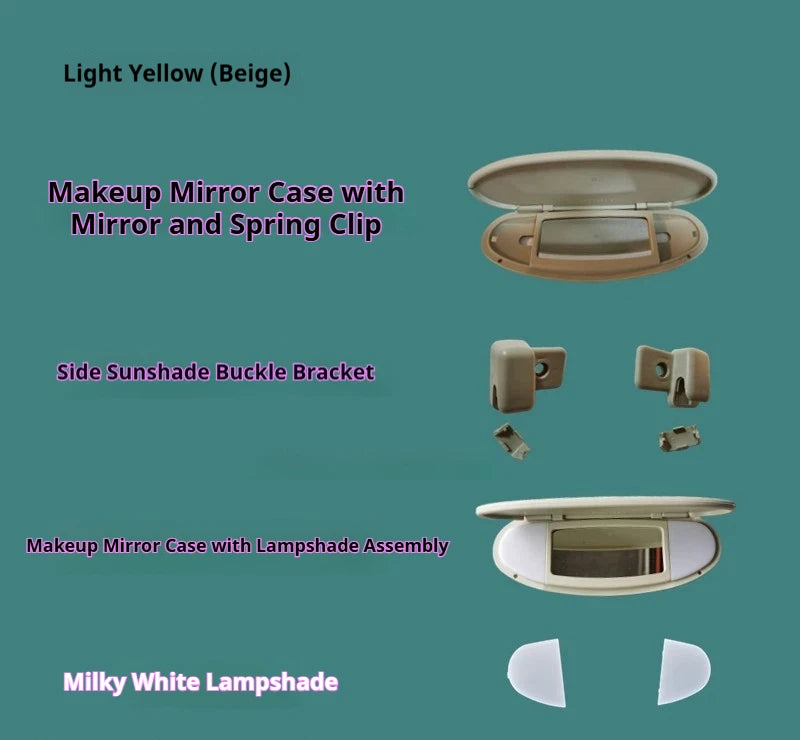 Car Front Sun Visor Makeup Mirror Plastic Cover Sunshade Lid Replacement For BMW Mini Cooper R55 R56 Interior Accessories