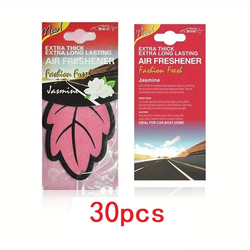 3-60pcs Car Air Freshener Natural Scented Tea Paper Auto Hanging Vanilla Perfume Fragran detail view