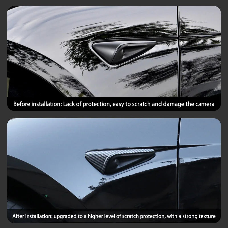 For New Tesla Model Y Juniper 2025+ ABS Carbon Pattern Side Camera Cover | Protecti additional angle