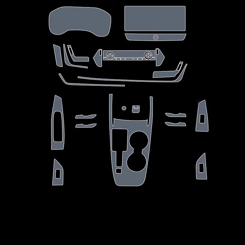 Nissan X-Trail 2021–2025 Dashboard & Navigation Screen Protection Film – Transparent alternate view