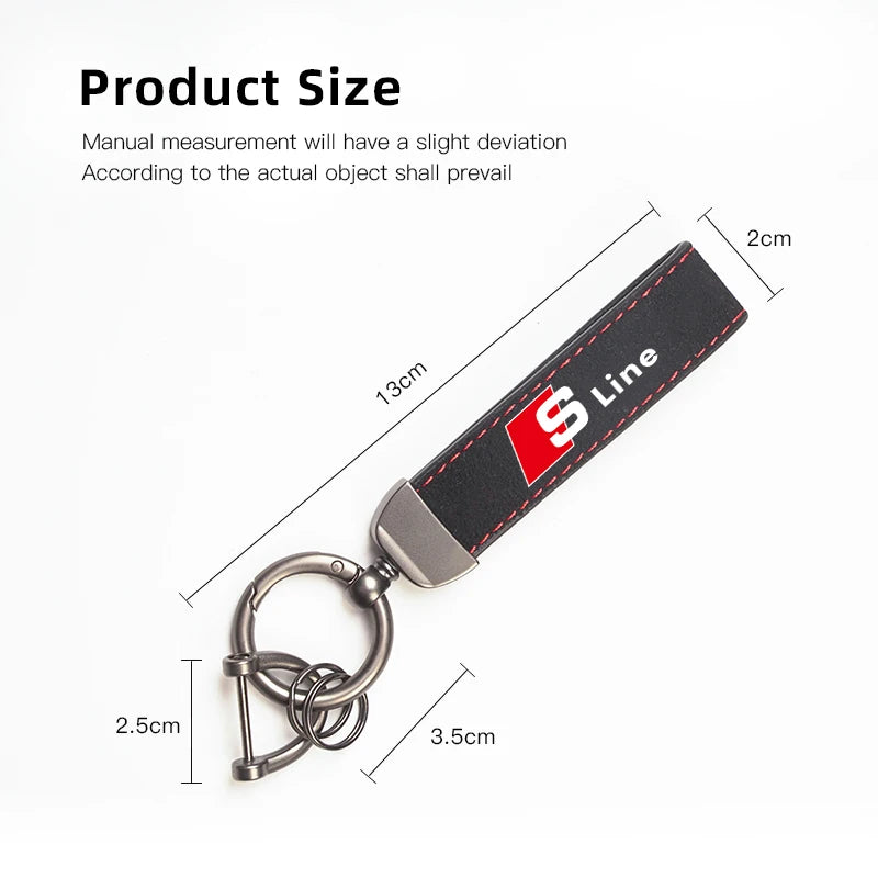 2026 Suede Key Ring Sport Car Keychain | Custom Gift With Emblem additional angle