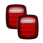 2pcs/set 16 LEDs Universal Tail Light Brake Reverse Light for Jeep Wrangler YJ TJ CJ alternate view