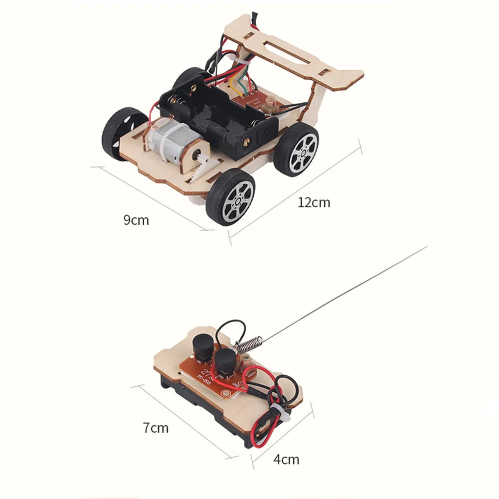 DIY RC Car Model Assemble Kit Mini Teaching Learning STEM Project Science Education A lifestyle view