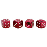 Aluminum Alloy Dice Valve Caps for Cars and Motorcycles | Set of 4 alternate view