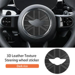 Car Steering Wheel Sticker For MINI Cooper F56 F55 F54 F60 R56 R60 U25 J01 F65 F66 PU Leather Stickers Interior Car Accessories