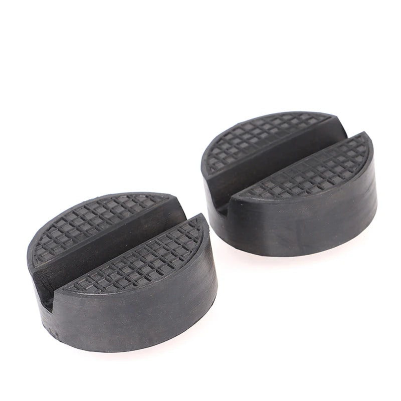 New··1Pc Car Lift Jack Stand Rubber Pads Black Rubber Slotted Floor Jack Pad lifestyle view