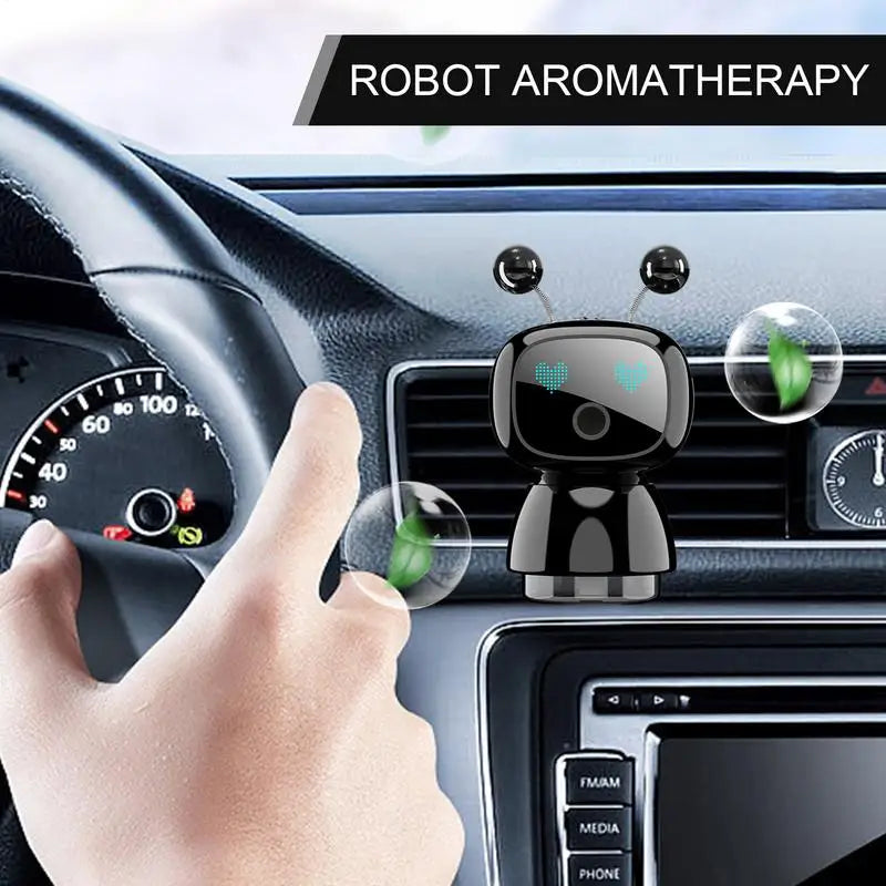 Car Air Freshener Vent Clip Robot Shaped Car Aromatherapy Diffuser Auto Aromatherapy Ornament Long-Lasting Fragrance Diffuser