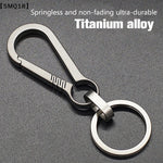 Titanium Buckles EDC Outdoor Tool Titanium Alloy Keychain Tiranium Buckle Key Ring Ca lifestyle view