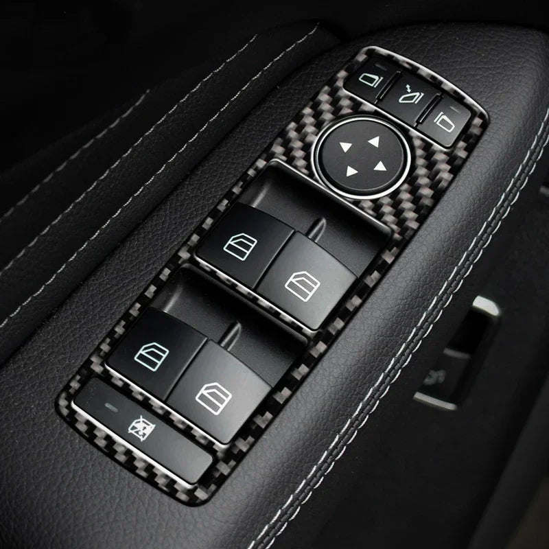 Car Styling Carbon fiber interior button panel Decoration Cover Trim Sticker frame Fo lifestyle view